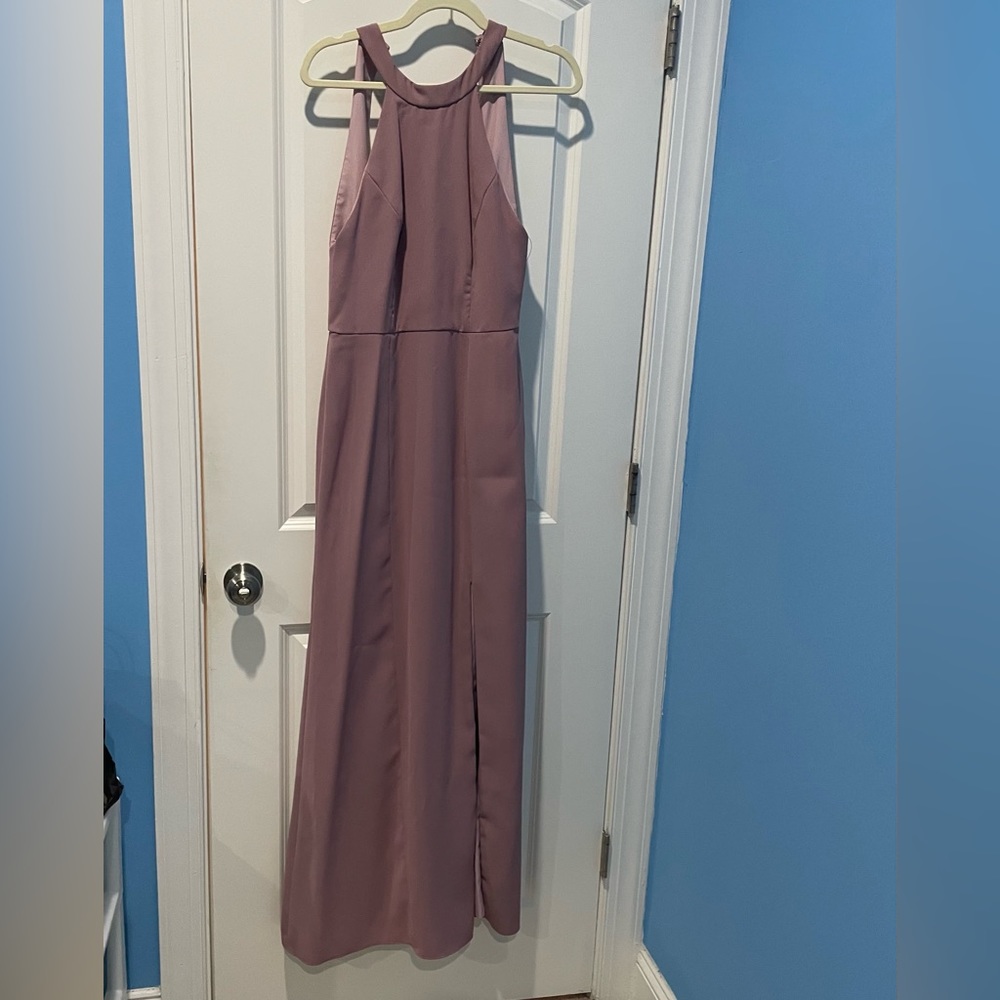 After Six Halter Size 8 Prom, Bridesmaid, Formal dress in Dusty Rose |Style 6808